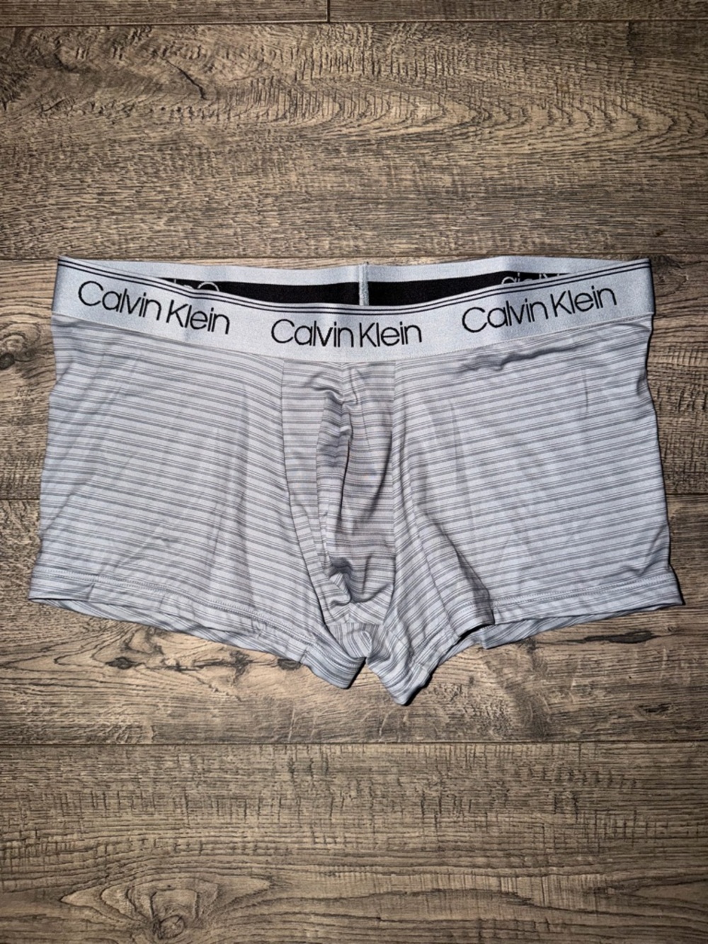 Calvin Klein Light Gray Striped Men’s Boxer Briefs